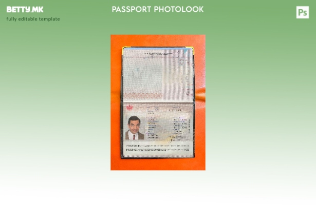 Шаблон за изглед на фотографија од пасош во Австрија во модерен стил